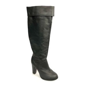Colin‎ Stuart Boots Knee High Heels Black 90s Y2K